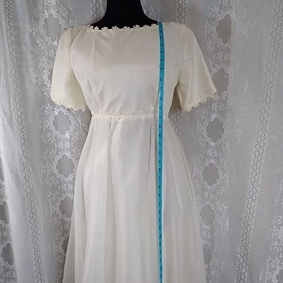 VTG Christine Gowns Panorama City California Wedding W Dress Sz 10 Ivory Color - Picture 4 of 16